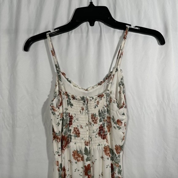 $218 Reformation [‎ 6 ] Cassandra Midi Dress in Veranda Floral Ivory #5831 - Picture 10 of 15